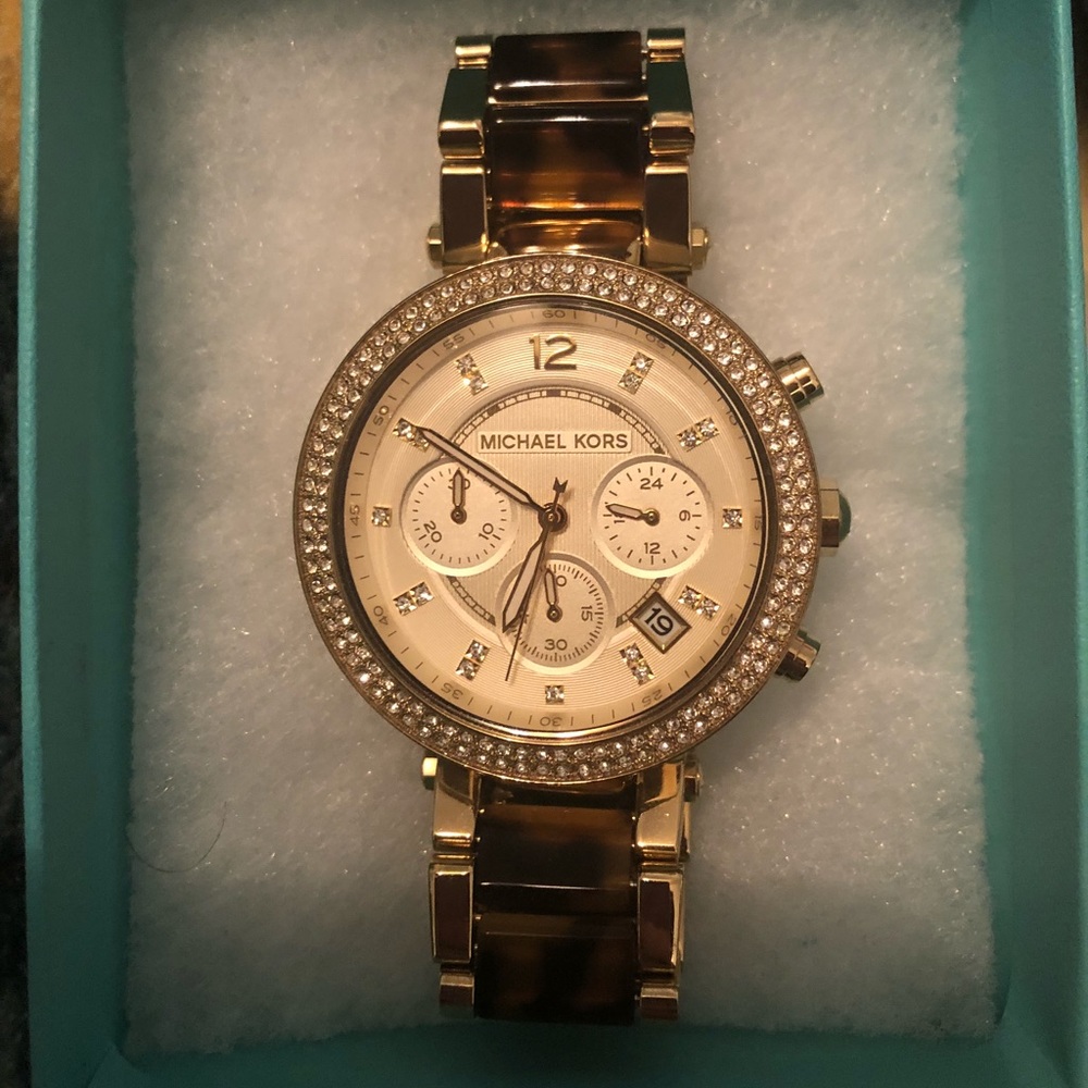 Michael Kors tortoise watch